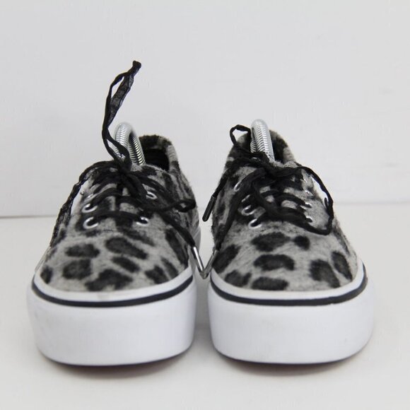 Vans Authentics Skate Shoes Gray Fuzzy Spotted Animal Print, Women's 6 - Picture 4 of 7
